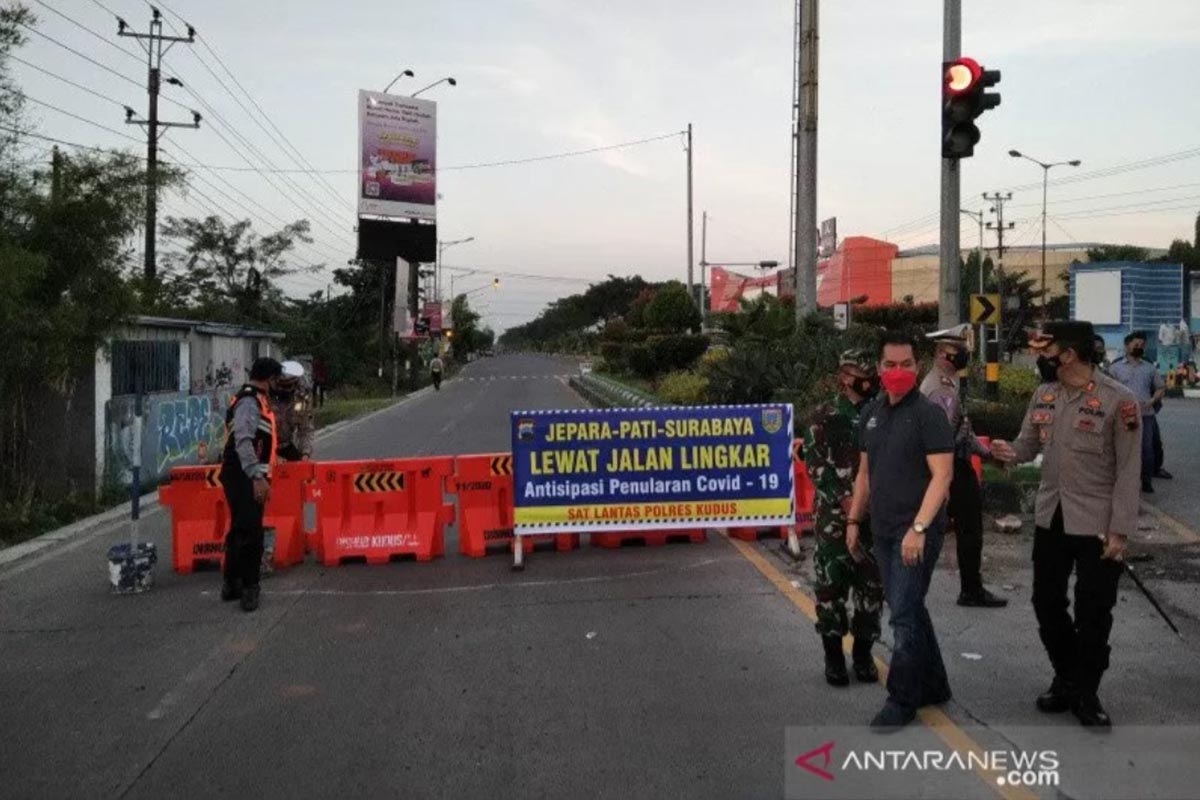 Jalur Masuk Kudus Disekat Kendaraan Luar Daerah Tak Boleh Lewat